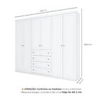 Guarda Roupa Casal Nova York 6 Portas 4 Gavetas Espresso Móve
