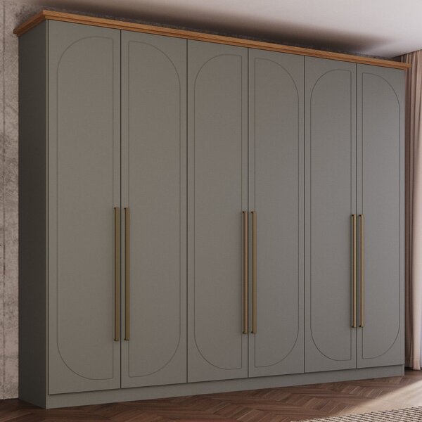Guarda Roupa Casal Nova York 6 Portas Com Amortecimento 6 Gav
