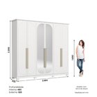 Guarda-roupa Casal Nova York Prime 6 Portas Com Amortecimento