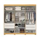 Guarda-roupa Casal Núbia 6 Pt 4 Gv Off White E Nature