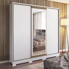 Guarda Roupa Casal Oásis 3 Portas Deslizante Com Espelho E Pé