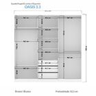 Guarda Roupa Casal Oásis 3 Portas Deslizante Com Espelho - Sa