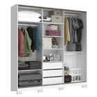 Guarda Roupa Casal Oásis 3 Portas Deslizante Com Pés - Santos