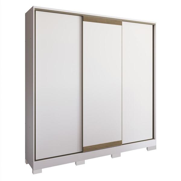 Guarda Roupa Casal Oásis 3 Portas Deslizante Com Pés - Santos