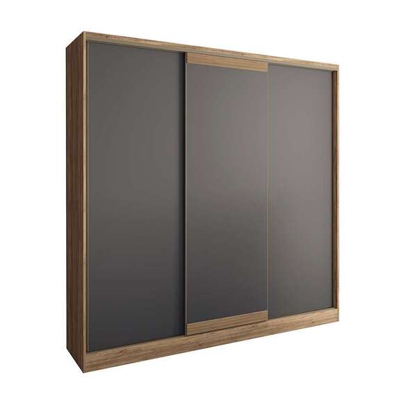 Guarda-roupa Casal Oasis 3 Pt 3 Gv Atacama E Grafite