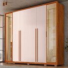 Guarda-roupa Casal Octavius 6 Portas 6 Gavetas Com Vidro Refl