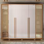 Guarda-roupa Casal Octavius 6 Portas 6 Gavetas Com Vidro Refl