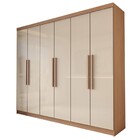 Guarda-roupa Casal Odisseia 6 Portas 2 Gavetas Cinamomo/off W