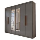 Guarda-roupa Casal Odisseia 6 Portas 2 Gavetas Com Espelho On