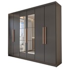 Guarda-roupa Casal Odisseia 6 Portas 2 Gavetas Com Espelho Pr
