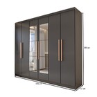 Guarda-roupa Casal Odisseia 6 Portas 2 Gavetas Com Espelho Pr