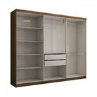 Guarda-roupa Casal Odisseia 6 Portas 2 Gavetas Ipê Tex/off Wh