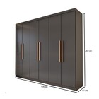 Guarda-roupa Casal Odisseia 6 Portas 2 Gavetas Preto - Panora