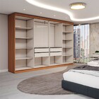 Guarda-roupa Casal Odisseia 8 Portas 4 Gavetas Cinamomo/off W