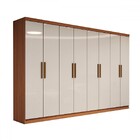 Guarda-roupa Casal Odisseia 8 Portas 4 Gavetas Cinamomo/off W