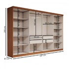 Guarda-roupa Casal Odisseia 8 Portas 4 Gavetas Cinamomo/off W