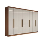 Guarda-roupa Casal Odisseia 8 Portas 4 Gavetas Cinamomo/off W