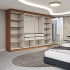 Guarda-roupa Casal Odisseia 8 Portas 4 Gavetas Cinamomo/off W