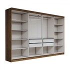 Guarda-roupa Casal Odisseia 8 Portas 4 Gavetas Ipê Tex/off Wh