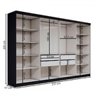 Guarda-roupa Casal Odisseia 8 Portas 4 Gavetas Preto - Panora