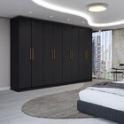 Guarda-roupa Casal Odisseia 8 Portas 4 Gavetas Preto - Panora