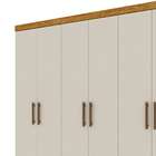 Guarda-roupa Casal Olimpo 6 Pt 3 Gv Ipê E Off White