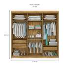 Guarda-roupa Casal Olimpo 6 Pt 3 Gv Ipê E Off White