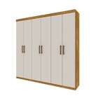 Guarda-roupa Casal Olimpo 6 Pt 3 Gv Ipê E Off White