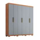 Guarda-roupa Casal Olivia 6 Pt 3 Gv Savana E Grafite