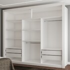 Guarda-roupa Casal Olivia Diamantina 3 Portas De Correr 4 Gav