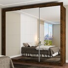 Guarda-roupa Casal Olivia Diamantina 3 Portas De Correr 4 Gav