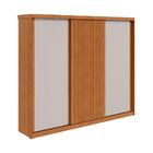 Guarda-roupa Casal Ollie Sem Pés 3 Portas 6 Gavetas Amêndoa E