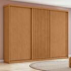 Guarda-roupa Casal Ollie Sem Pés 3 Portas 6 Gavetas Amêndoa E