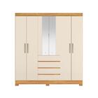 Guarda-roupa Casal Ópera 6 Portas 4 Gavetas Com Espelho Cinam