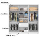 Guarda Roupa Casal Oregon 6 Portas 2 Gavetas - Branco