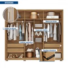 Guarda-roupa Casal Orfeus 6 Portas 4 Gavetas Com Espelho Buri