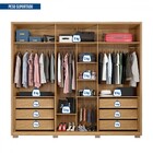 Guarda-roupa Casal Orfeus 6 Portas 6 Gavetas Com Espelho Ripa
