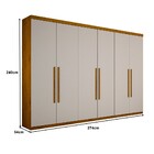 Guarda-roupa Casal Orion 6 Portas 6 Gavetas 100% Mdf Cedro/of