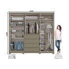 Guarda-Roupa Casal Ornato D211 6 Portas 4 Gavetas Henn