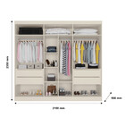 Guarda-roupa Casal Oslo 6 Portas 4 Gavetas 100% Mdf Com Espel