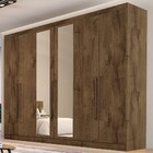 Guarda-roupa Casal Oslo 6 Portas 4 Gavetas 100% Mdf Com Espel