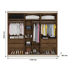 Guarda-roupa Casal Oslo 6 Portas 4 Gavetas 100% Mdf Com Espel
