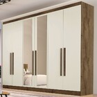 Guarda-roupa Casal Oslo 6 Portas 6 Gavetas 100% Mdf Com Espel
