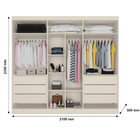 Guarda-roupa Casal Oslo 6 Portas 6 Gavetas 100% Mdf Com Espel