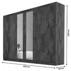 Guarda-roupa Casal Oslo 6 Portas 6 Gavetas 100% Mdf Com Espel