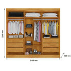 Guarda-roupa Casal Oslo 6 Portas 6 Gavetas 100% Mdf Peroba/of