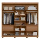 Guarda Roupa Casal Ouro Verde 6 Portas Com Espelho - Móveis A