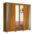 Guarda Roupa Casal Ouro Verde 6 Portas Com Espelho - Móveis A