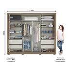 Guarda Roupa Casal Palace 2 Portas Deslizantes Com Espelho -