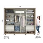 Guarda Roupa Casal Palace Com 2 Portas Deslizantes - Móveis H